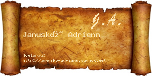 Januskó Adrienn névjegykártya